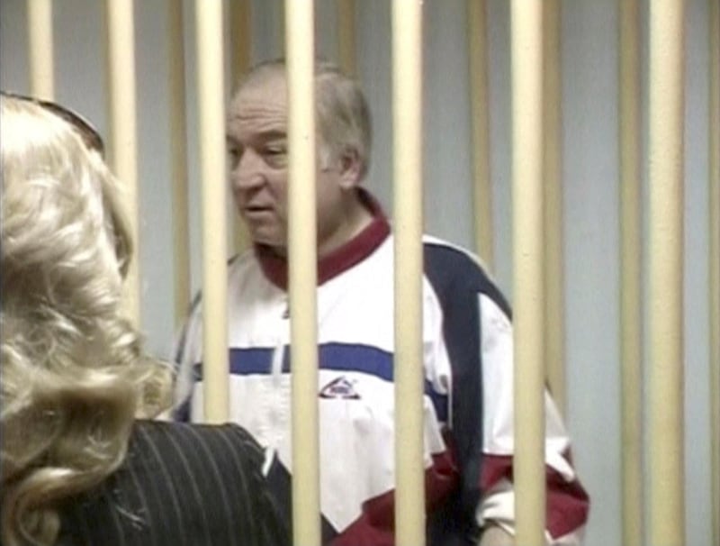 Sergei Skripal  attending a hearing at the Moscow military district court in Russia on August 9, 2006. Reuters