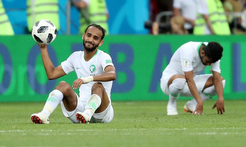 Soccer Football - World Cup - Group A - Uruguay vs Saudi Arabia - Rostov Arena, Rostov-on-Don, Russia - June 20, 2018   Saudi Arabia's Abdullah Otayf looks dejected after the match                        REUTERS/Marko Djurica     TPX IMAGES OF THE DAY