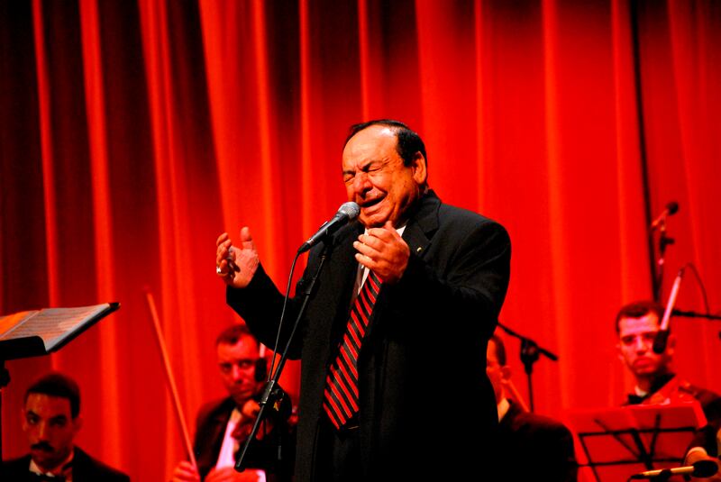 Sabah Fakhri during a concert in Casablanca on February 22, 2008. The singer is well known for his powerful voice, impeccable execution of Maqamat and harmony, as well as his charismatic performances. EPA