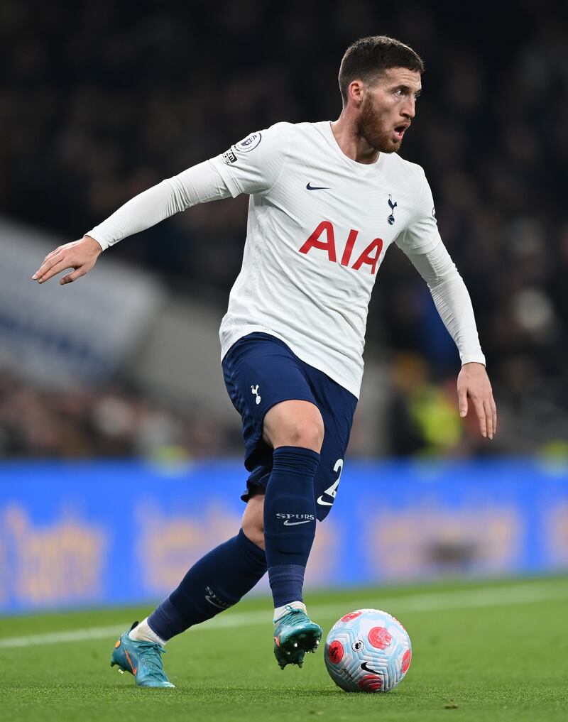 Matt Doherty - 8, Played a brilliant pass to create a chance for Son, while he did well to create space for himself before being stopped by Jordan Pickford. Played a perfectly weighted ball for Harry Kane’s second of the match. Getty Images