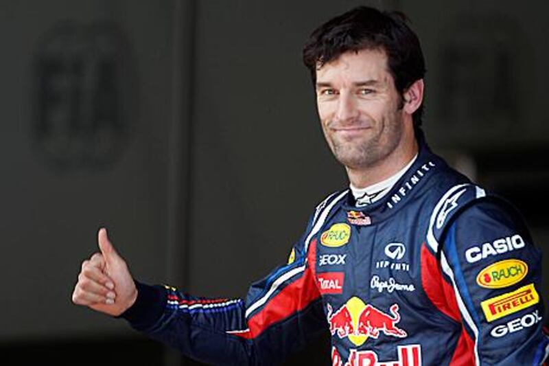 Mark Webber finally gets the better of his Red Bell teammate Sebastian Vettel to qualify on pole for the Spanish Grand Prix.