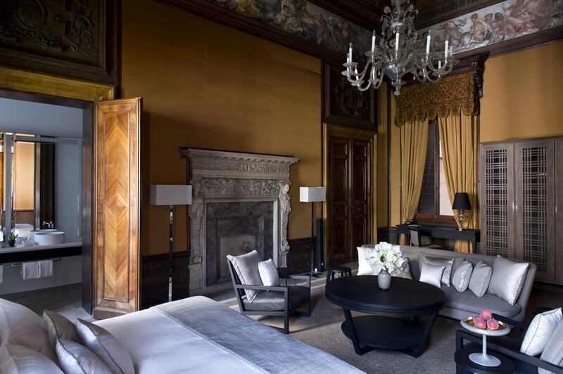 The Sansovino Stanza at Aman Canal Grande Venice. Courtesy of Amanresorts