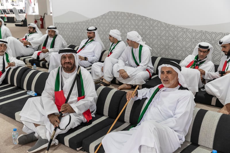 Members of the Al Alawi tribe from Al Ain. The Sheikh Zayed Festival is one of the UAE’s largest cultural events.



