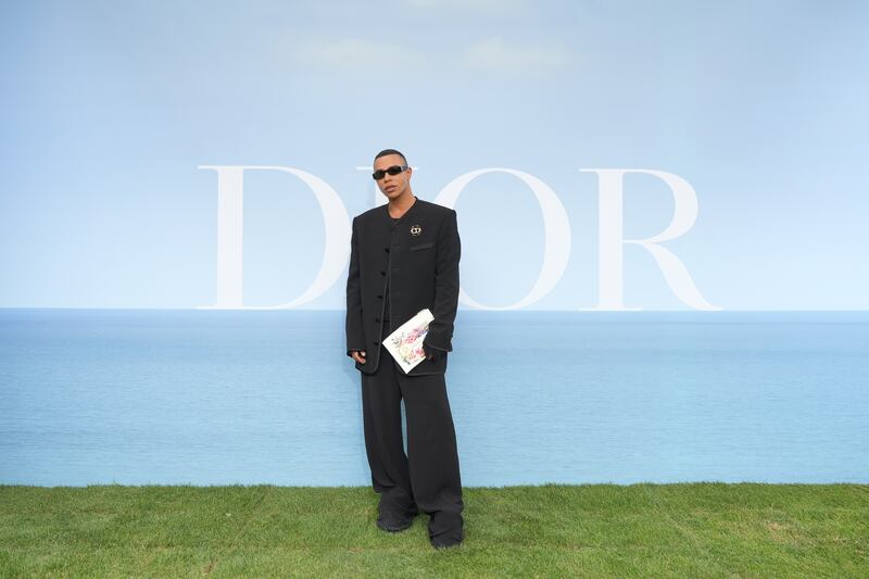 French fashion designer Olivier Rousteing attends the Dior Homme photocall. Getty Images For Christian Dior