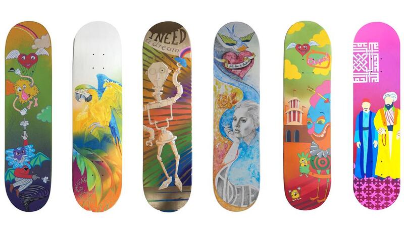 Skateboard designs by arist Fotis Gerakis.