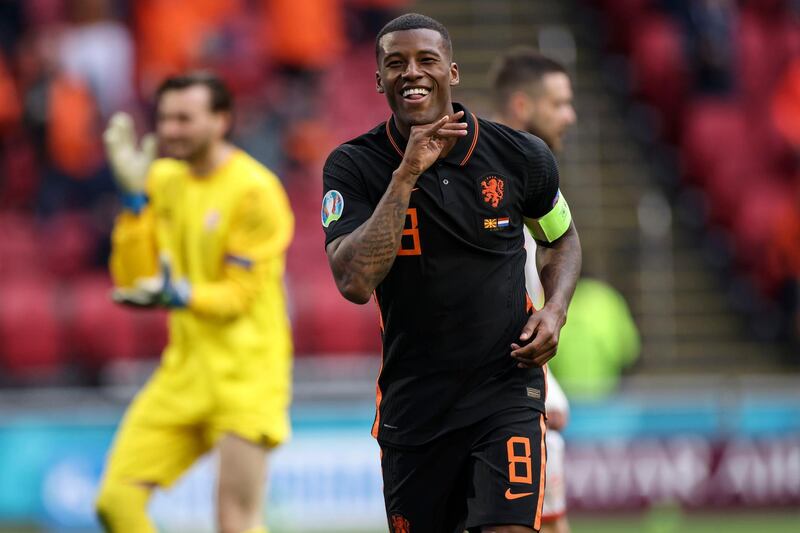 Georginio Wijnaldum - 9: The captain won’t get credit for the Dutch opener but sprinted 100 metres to offer a second option for Malen to pass at the far post. He got his reward with the second and third goals, working well with Depay for both. Man of the match. PA