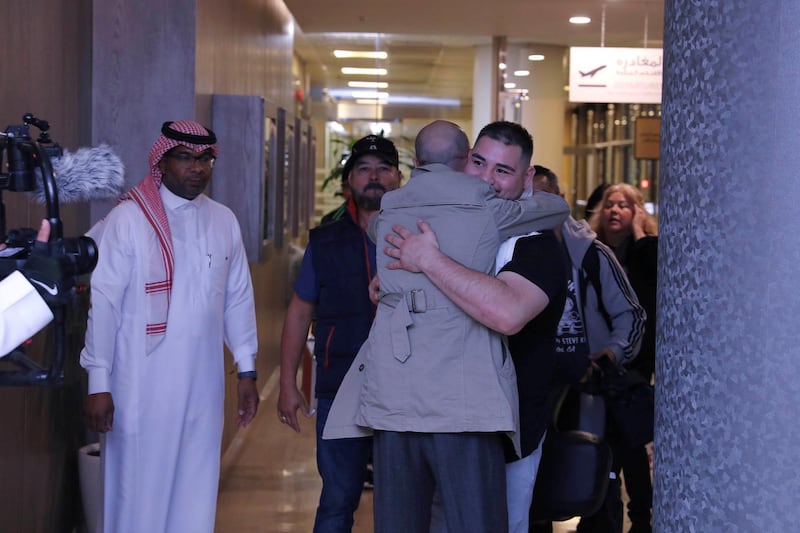 Riyadh, Saudi Arabia. November 26: World Champion Andy Ruiz landed in Saudi Arabia for the Clash On The Dunes. Courtesy Diriyah Season