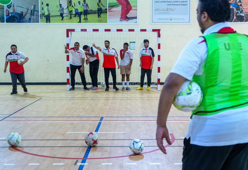 The deaf football team at Zayed Higher Organization for People of Determination. Their coach is former UAE national team and Al Wahda player Ahmed Al Akberi. He is the first disabled athlete to receive an AFC accreditation to become a sports coach.