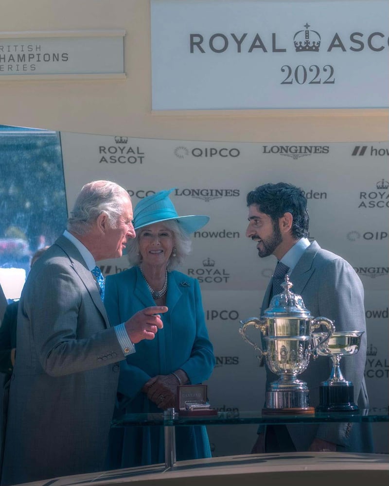 Sheikh Hamdan bin Mohammed with Prince Charles and Camilla.