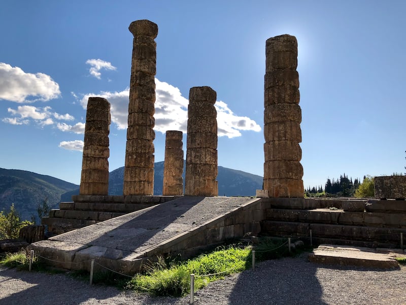Delphi is where the oracle – the high priestess of the god Apollo – sat, delivering her otherworldly prophecies. Photo: Declan McVeigh