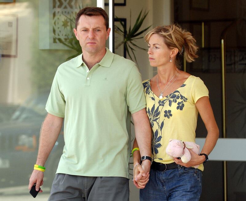 Gerry and Kate McCann leave a hotel on route to an interview with television crews in August 2007 in Praia da Luz. 