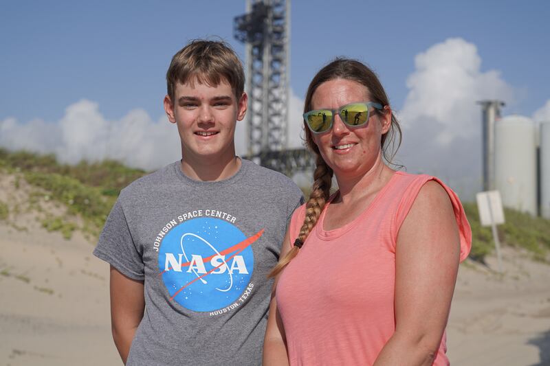 Amanda Maul and her son, Connor, drove all the way from Dallas to see SpaceX.