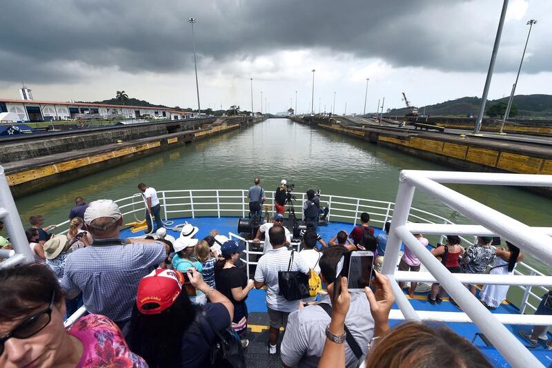 Pedro Miguel Locks on the Panama Canal. A new cruise terminal nearby is set to boost tourism in the country. AFP