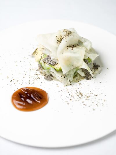 According to Chef Yannick Alleno, a serious plate is 80 per cent about the sauce. Courtesy Philippe Vaurès