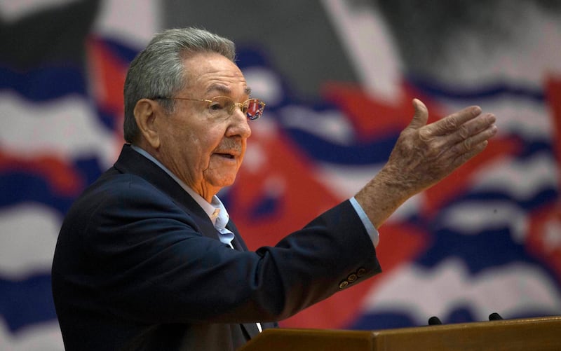 Raul Castro addresses the 2016 Cuban Communist Party Congress in Havana. This year's congress could go down in history as the last with a member of the Castro family at the party's helm. AP
