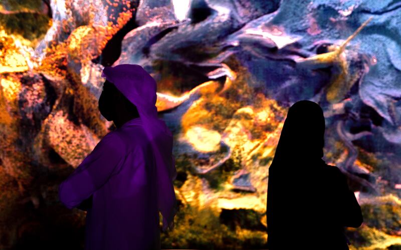 Quantum Memories intallation by Turkish-American visual artist Refik Anadol at the The Semi Permanent Festival at Manarat Saadiyat, Abu Dhabi. All photos by Victor Besa / The National