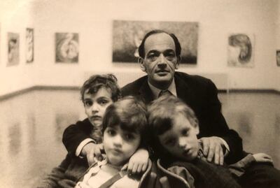 Hamed Abdalla with his children Mogniss, Samir (right) and Anisa. Samir Abdalla