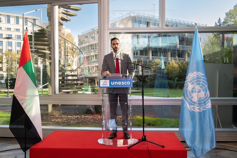 The joint UAE and UN Revive the Spirit of Mosul event, at UNESCO headquarters in Paris. 