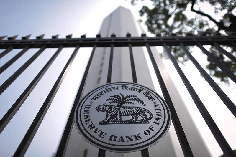 The Reserve Bank of India (RBI) seal is pictured on a gate outside the RBI headquarters in Mumbai. India’s central bank raised its policy interest rate for the second time in as many months in October, warning that inflation is likely to remain elevated for the rest of the fiscal year. Danish Siddiqui / REuter