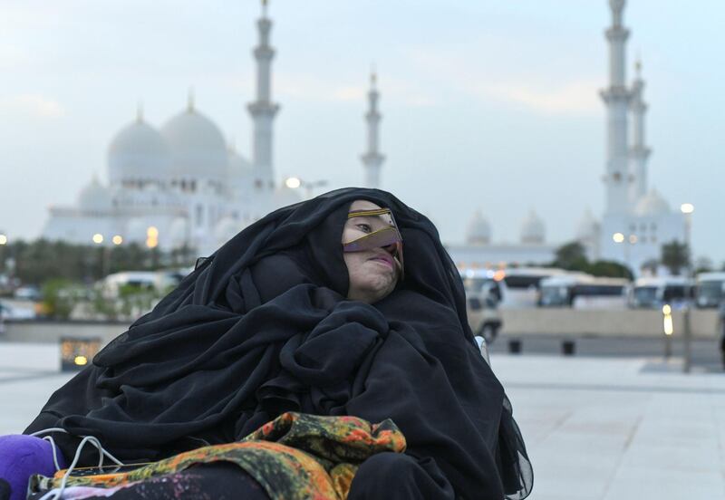 Abu Dhabi, United Arab Emirates - Munira Abdullah awakened from a 27-year-long vegetative state at Sheikh Zayed Grand Mosque. Khushnum Bhandari for The National
