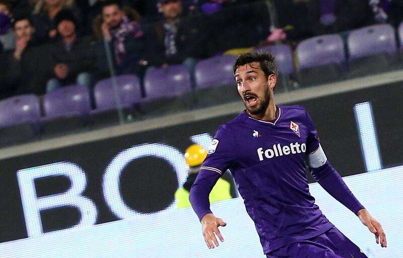 Soccer Football - Serie A - Fiorentina vs Juventus - Stadio Artemio Franchi, Florence, Italy - February 9, 2018 Fiorentina's Davide Astori reacts. Picture taken February 9, 2018    REUTERS/Alessandro Bianchi