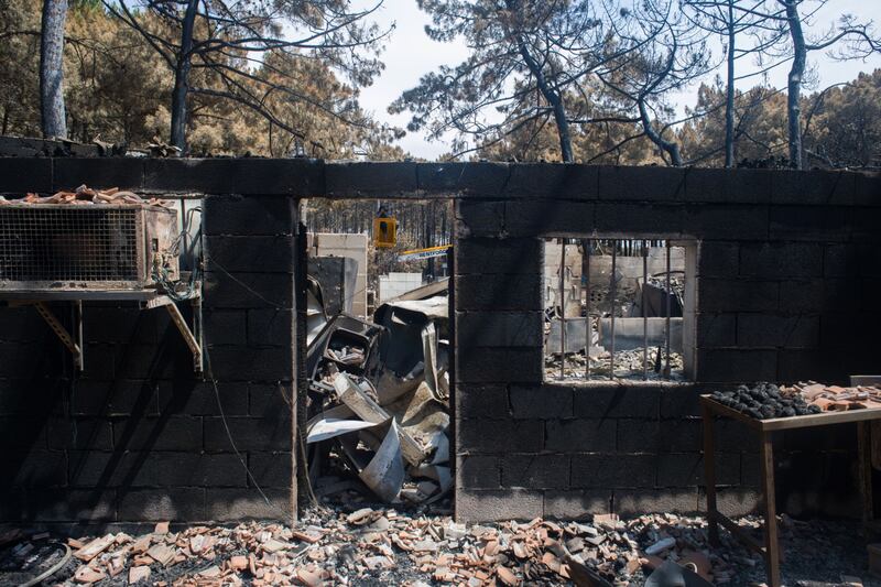 A destroyed restaurant at Lagune Beach in Gironde. Bloomberg