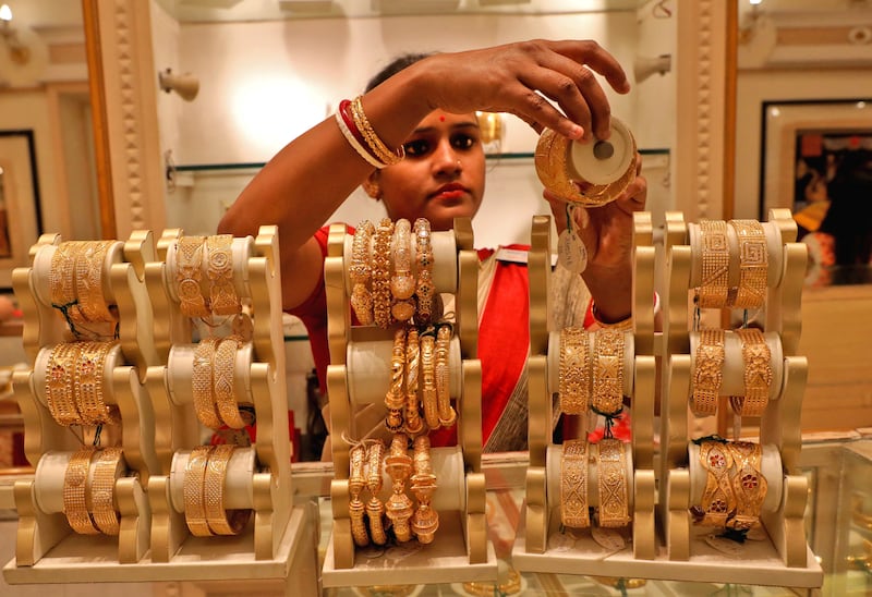 Gold hit a record high of $2,431.29 on April 12. Reuters