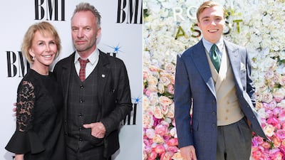 Sting and Trudie Styler, and Rocco Ritchie. Getty Images