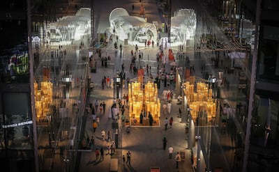 Aerial shot of Dubai Design Week 2019, which welcomed 90,000 visitors. Courtesy Dubai Design Week