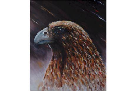 Falcon by Sheikha Fatima Bint Saqr Al Qasimi is among the pieces that will be on show. Photos courtesy Alhoush