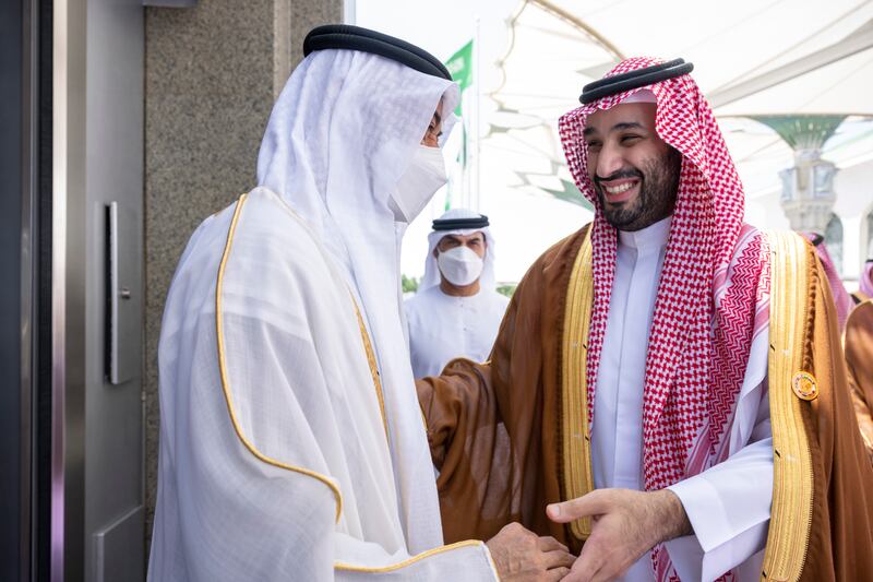 President Sheikh Mohamed and the crown prince.