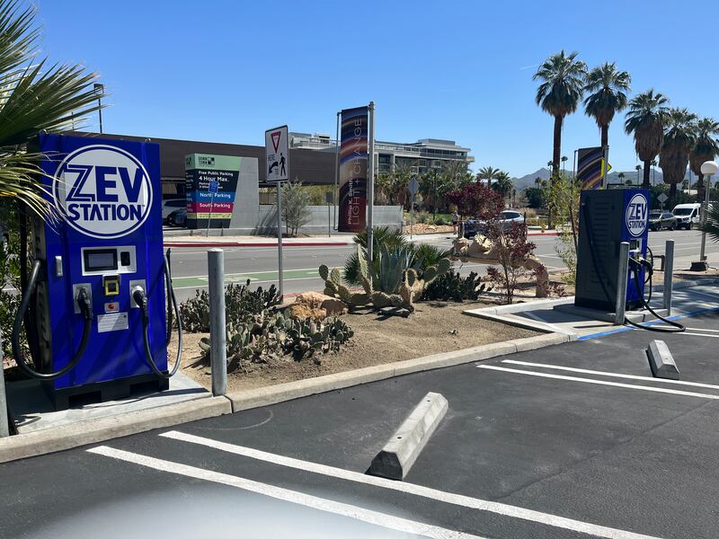 Soon, EV charging stations will be almost as common as palm trees in some parts of California. Photo: Troy Hooper