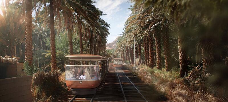 Visitors can hop on and hop off the low-carbon tramway running across the Journey Through Time.
