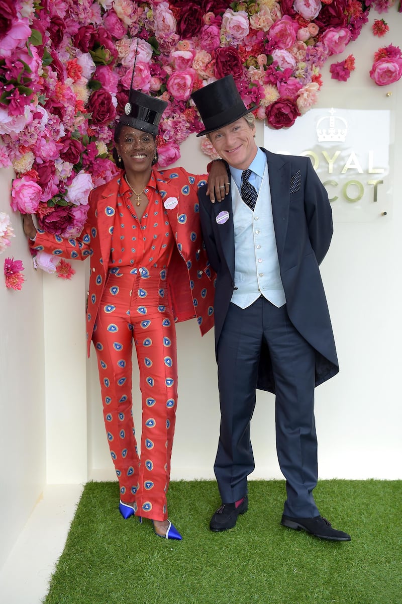 Susan Bender and Scott Wimsett pose during Royal Ascot 2021 at Ascot Racecourse in Ascot, England. Getty Images
