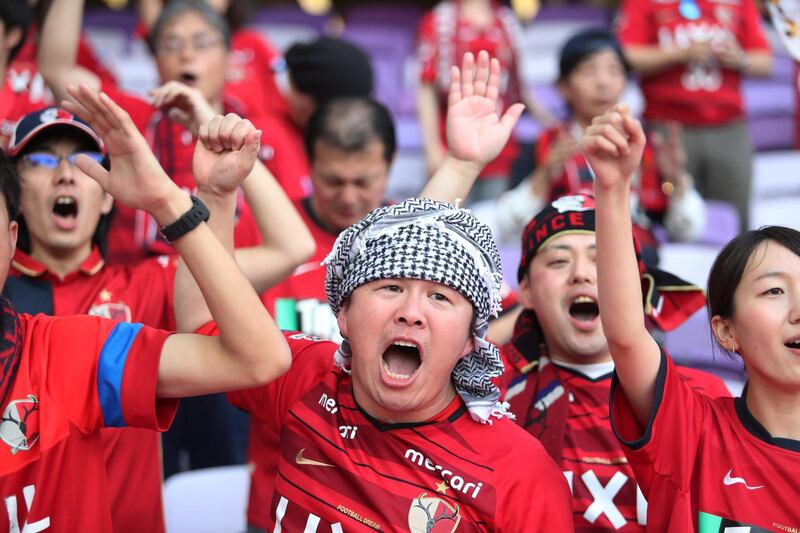 Kashima Antlers fans before the match. Reuters