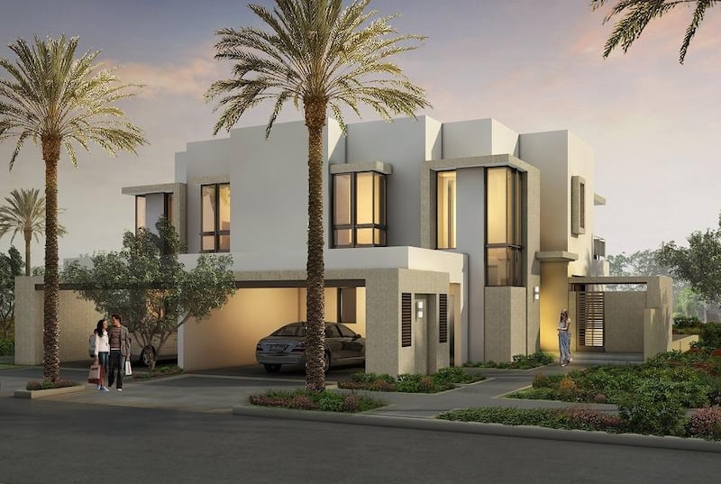 A rendering of a Maple town house by Emaar. Courtesy Emaar