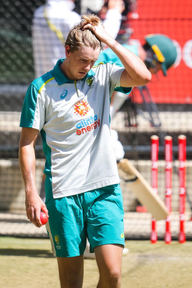 All-rounder Cameron Green will make his Test debut for Australia if he recovers from concussion. Getty