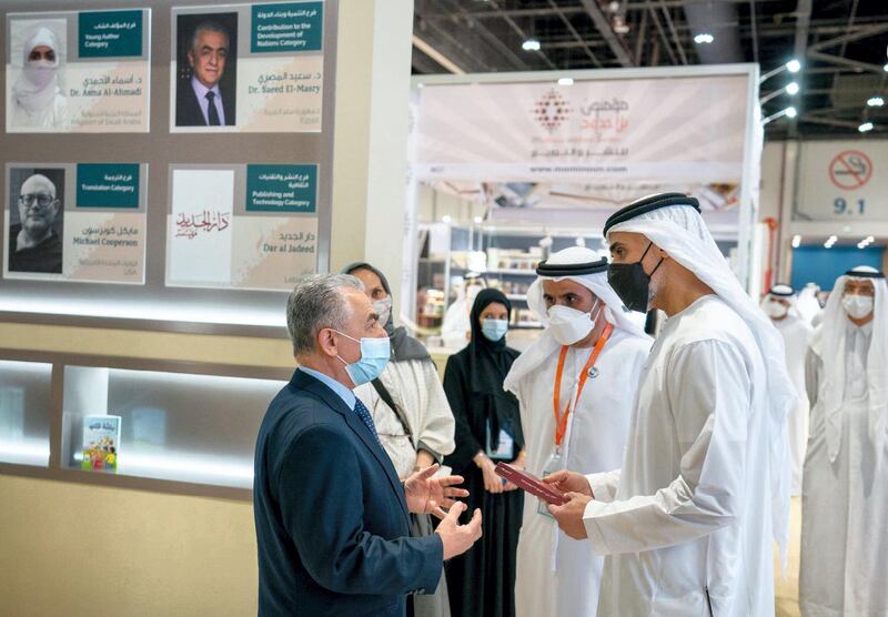 Khaled bin Mohamed bin Zayed inaugurates 30th edition of Abu Dhabi International Book fair at ADNEC. courtesy: admedia office twitter