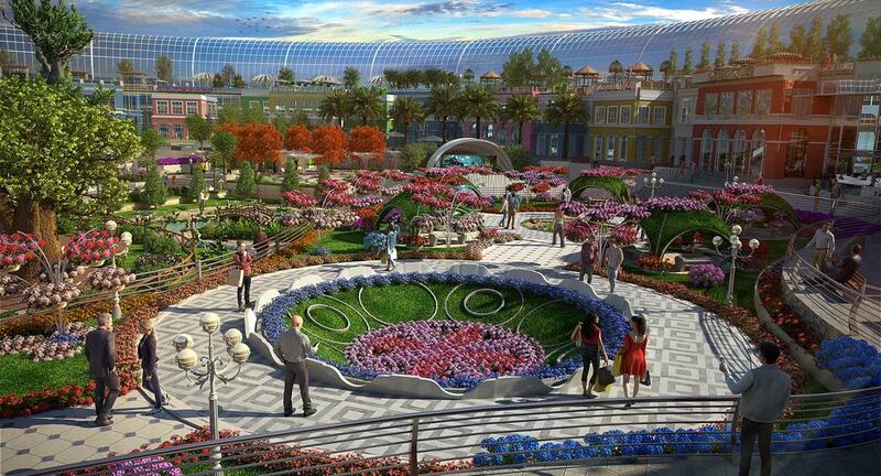 Central Park will include a mini-version of the group’s existing Miracle Garden attraction. Courtesy Cityland Group