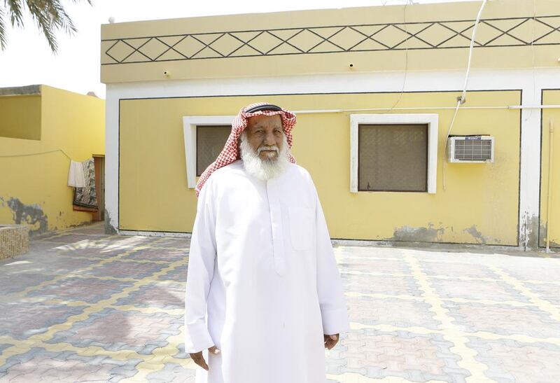 Rashid Al Yamahi, 80, says explosions have left cracks in his home. Jeffrey E Biteng / The National