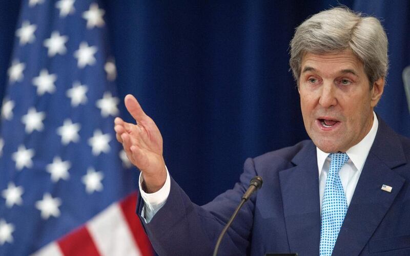 US secretary of state John Kerry lays out his vision for peace between Israel and the Palestinians at the State department in Washington, DC on December 28, 2016. Paul J Richards / AFP