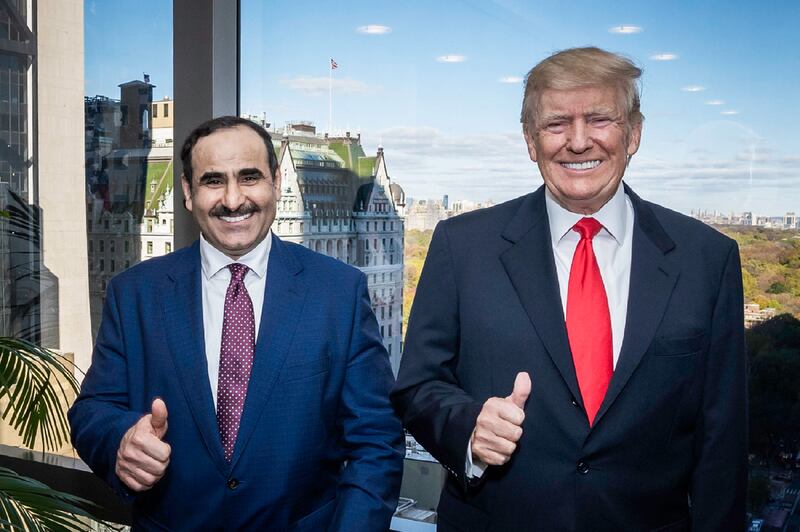 Chairman of Dar Al Arkan, Yousef Al Shelash, and former US president Donald Trump. Photo: Dar Al Arkan