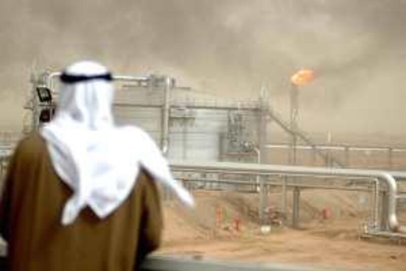 State-owned Kuwait Oil Company is planning to award by April the main engineering, procurement and construction contract for the second phase of a project to develop gas production from several fields discovered in 2006, according to industry sources. The development would more than quadruple Kuwait’s gas output to 600 million cubic feet per day by 2012 from 145m cu ft per day.

An employee of the Kuwait Oil Company (KOC) looks at 25 January 2005 the Gathering Center No.15 of al-Rawdatain field, 100 kms north of Kuwait City, following its inauguration just three years after coming under explosion. AFP PHOTO/YASSER AL-ZAYYAT         