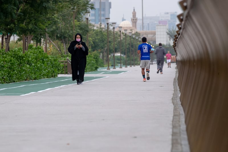 The Mangroves area in Abu Dhabi on a cool and gloomy morning. Victor Besa / The National