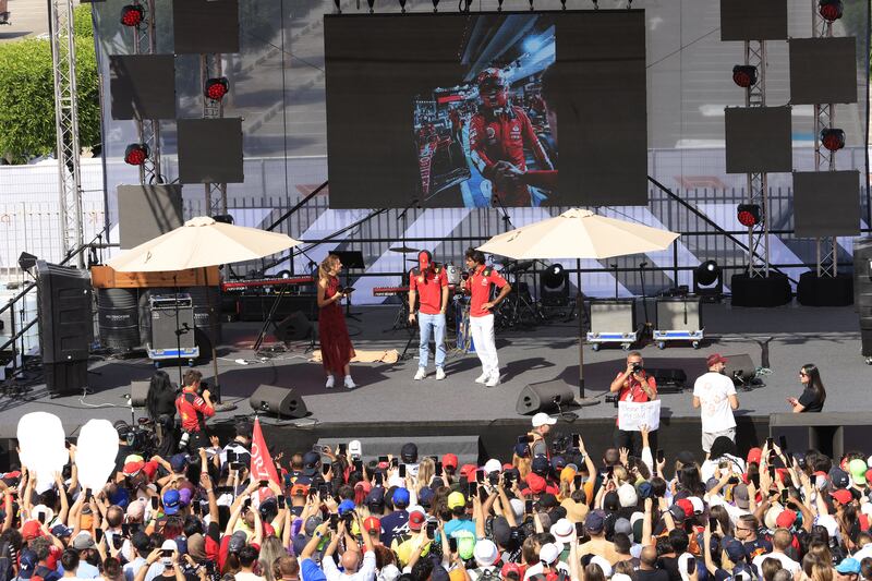 The F1 Fan Zone has main stage for celebrity appearances