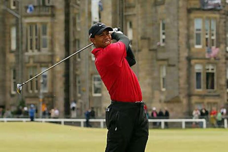 Tiger Woods finished the Old Course on three-under par for the tournament.