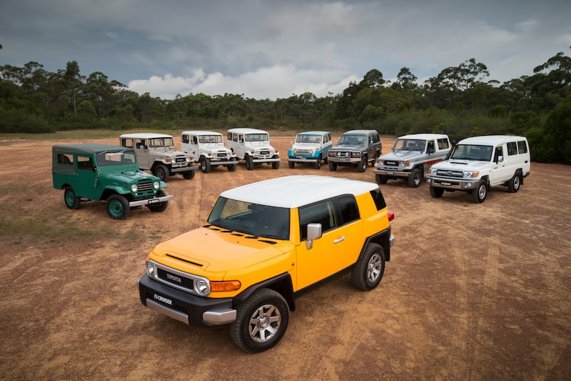 The famed Toyota FJ Cruiser and its various versions over the years. All photos: Toyota