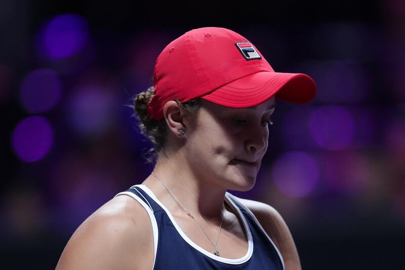 Ashleigh Barty defeated Petra Kvitova to enter the WTA Finals last four. Getty Images