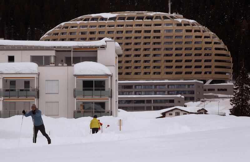 A general view shows the hotel InterContinental, where U.S. President Donald Trump stays during his visit to the World Economic Forum (WEF) in Davos, Switzerland, January 25, 2018.  REUTERS/Arnd Wiegmann