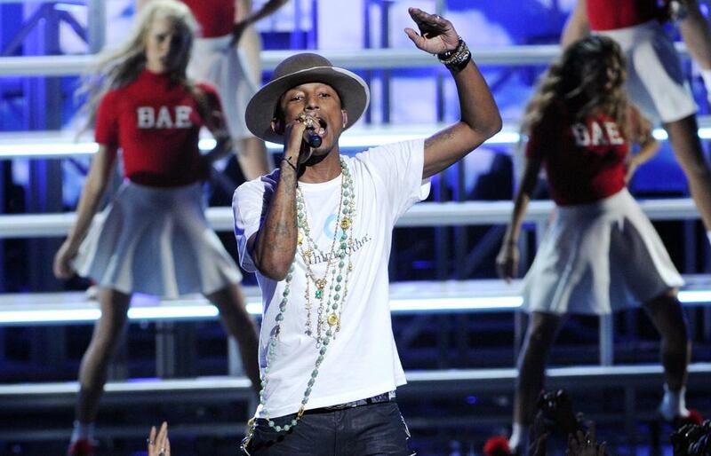 Pharrell Williams performs at the BET Awards. Chris Pizzello / Invision / AP